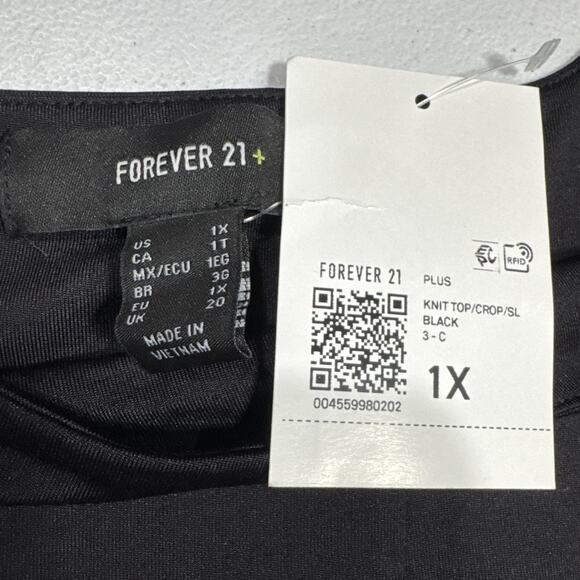 Forever 21 Womens Crop Top & Knit Pull On Skirt Plus Size 1X Stretch Coquette - Picture 4 of 12